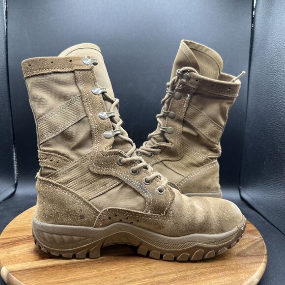 Belleville C320 Combat Boots Men Size 4.0 R Coyote Brown Suede Leather Lace Up - Picture 8 of 10